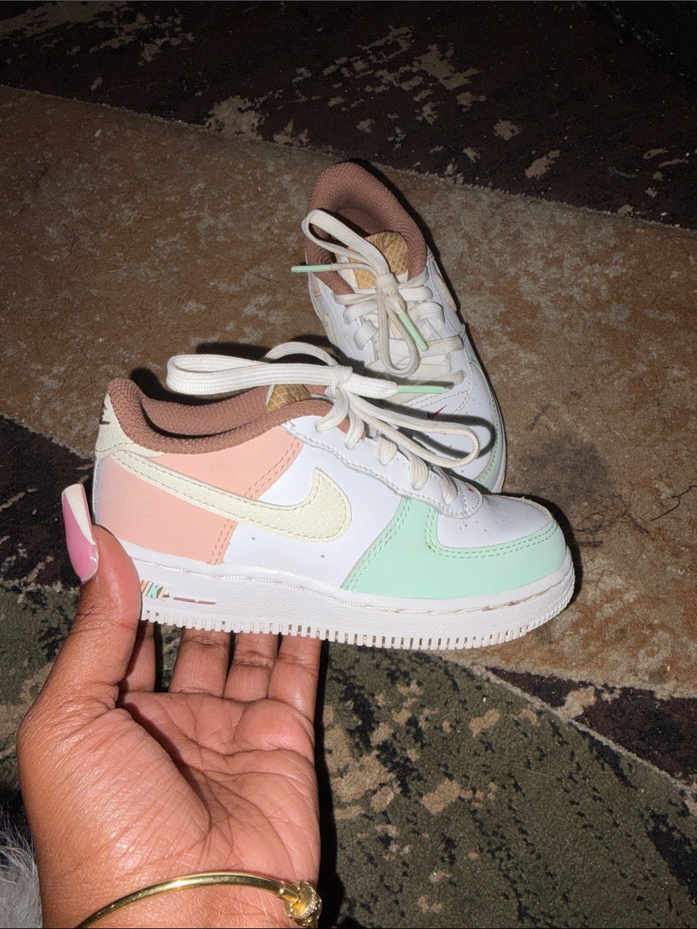 Nike Low-Top Sneakers in Pastel Pink, Mint & Cream